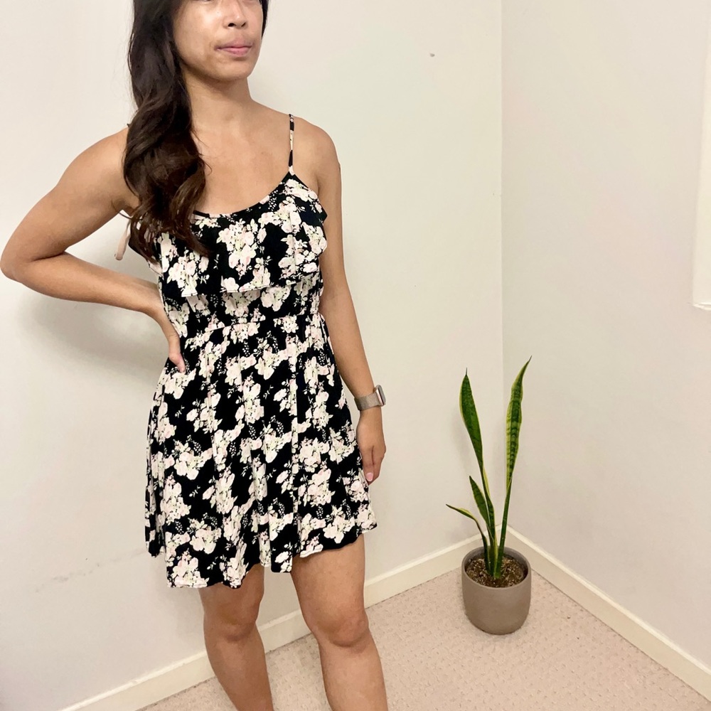 Floral Mini Summer Dress with Adjustable Straps